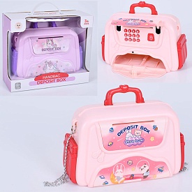 Скарбничка MK 5418 сумка-сейф з кодом, 2 кольори, муз.(англ.), світло, бат.,кор.,26-22-10,5см.  - 1 - smarttoys.com.ua