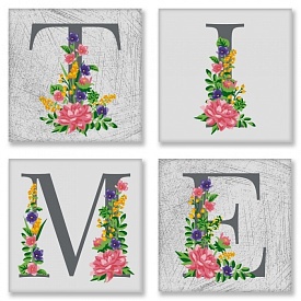 СН124 Набір для розпису за номерами. TIME лофт 18*18 см*4 шт. - 1 - smarttoys.com.ua