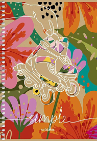 Зошит для записів, спiраль, А5/96арк., у клітинку, кремовий блок, 70г/м2, крафт, лаз. висічка, Student - 1 - smarttoys.com.ua