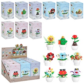 Конструктор P2307 квітка у горщику, від 90 дет., кор., 9 шт. (9 видів) в диспл., 28-24,5-15,5 см. - 1 - smarttoys.com.ua