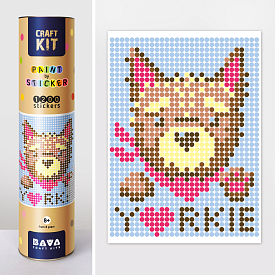 Картина по номерам з наліпками в тубусі "Йорк", 33х48см, 1200 стікерів. - 1 - smarttoys.com.ua