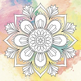 Набір для розпису на полотні. Дзен малювання. Мандала мудрості (палітра авантюрин) 25*25 - 1 - smarttoys.com.ua