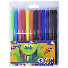Фломастери, 12 кольорів, SMART - 1 - smarttoys.com.ua
