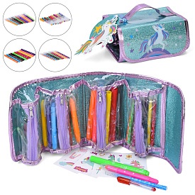 Набір для творчості MP01-U набір для малювання, ручки кольорові, фломастери 20шт, воскова крейда - 1 - smarttoys.com.ua