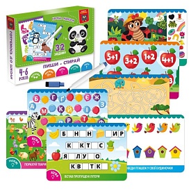 Гра розвиваюча Vladi Toys картки пиши-стирай "Панда" VT5010-42 - 1 - smarttoys.com.ua