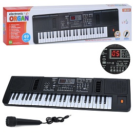 Синтезатор R753 (8шт) 49 клавіш,60-17-6см, мікрофон, ел.табло, 16тонів, 10ритмів, 6 демо, запис, регулятор гучності, на бат-ці, в кор-ці, 72-18,5-6,5см - 1 - smarttoys.com.ua