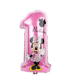 Фольга цифра 1 Дівчинка Мишка (Китай) - 1 - smarttoys.com.ua