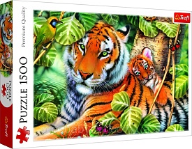 Пазли - (1500 елм.) - "Два тигри" / Trefl - 1 - smarttoys.com.ua