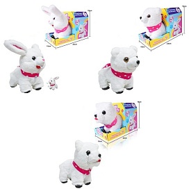 Тварина CH6022-23-24 плюш, ходить, танцює, 3 види, муз., бат., кор., 26,5-14-19 см. - 1 - smarttoys.com.ua