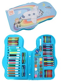 Набір художній дитячий 70 предм (флом, олів, фарби та ін) у пласт. коробці 79-1, Імп - 1 - smarttoys.com.ua