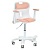 Дитяче крісло M 6151-13 з підлокітником і підніж.,блок.коліс,м'яке сид. і спинка,регул.висота,персик - 1 - smarttoys.com.ua