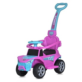 Машина M 5764EBLR-8 2-в-1 (каталка-толокар), 1акум.6V4AH, 1мотор25W, муз, світло, EVA, шкіра,рожевий - 1 - smarttoys.com.ua