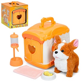 Тварина в переносці 933-210E собака,ходить,рух.голова,аксесуари,переноска,муз.,бат.,кор.,26-23-20,5с - 1 - smarttoys.com.ua