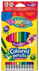 Олівці кольорові з гумкою 12 кольорів COLORINO/12/ - 1 - smarttoys.com.ua