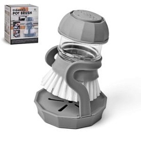 Щітка для миття посуду з резервуаром для миючого засобу 9*13см N01232 - 1 - smarttoys.com.ua