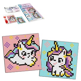 Набір з алмазною мозаїкою на магнітній основі для дітей "Дві одноріжки" 9x9см - 1 - smarttoys.com.ua