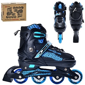 Ролики A 4150-L-BL (39-42)розсув.,шнур.+бакля,ал.рама,кол.ПУ70мм,устілка24см,розсув.2,5см,кор.,синій - 1 - smarttoys.com.ua