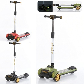 Самокат JR3-146 метал+пластик,3колесаПУ,2передніх 110мм,задне 80мм,муз.,світло,підніжка,бат.,кор.,63 - 1 - smarttoys.com.ua