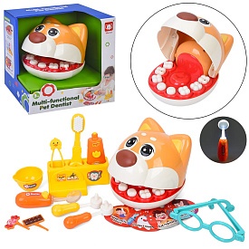 Набір лікаря 832 набір стоматолога,щелепи(кіт),окуляри,мед.інструм.,світло,бат.(табл.),кор.,20,5-21, - 1 - smarttoys.com.ua