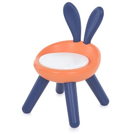 Стільчик HA-039-7 дитячий, пластик, вушка, помаранчевий, 28-28-45 см. - 1 - smarttoys.com.ua