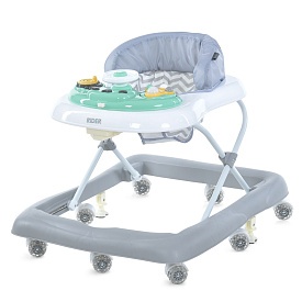 Ходунки ME 1185 RIDER Grey колеса 8 шт., стопор, муз., світло, бат., сірий. - 1 - smarttoys.com.ua