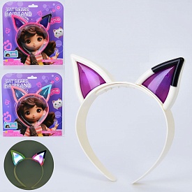 Аксесуар для волосся 85038E обруч, мікс кольорів, муз., світло, бат. (табл.), лист, 24,5-26-4 см. - 1 - smarttoys.com.ua