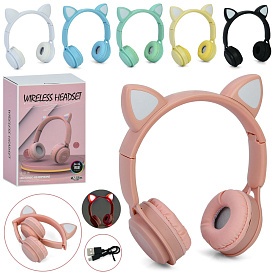 Навушники MZ-08M вушка,бездрот.,Bluetooth,акум.,TFкарта,FM,USB,мікс кольорів,світло,кор.,12-17,5-7см - 1 - smarttoys.com.ua