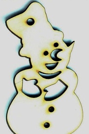 Дерев'яна іграшка на ялинку: Сніговик (у) - 1 - smarttoys.com.ua