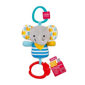 Прорізувач 240106-NI підвіска на коляску/на кроватку,слон(плюш,брязкальце,шуршить),хедер,29-12-6см. - 1 - smarttoys.com.ua