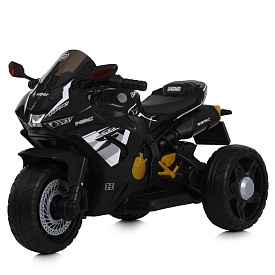 Мотоцикл M 6220ELR-2 радіок.,1*12V4,5AH, 2*35W,BLUETOOTH,MP3,USB,TF,EVA, муз., світло, шкіра, чорний - 1 - smarttoys.com.ua