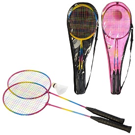 Бадмінтон залізний MS 0754-1 ракетки 2 шт., волан, веселка, 2 кольори, чохол, 67-21-3 см. - 1 - smarttoys.com.ua