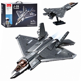 Конструктор SLUBAN M38-B1186 "Model Bricks": Винищувач J-35, 838 дет. - 1 - smarttoys.com.ua