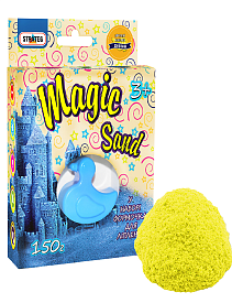 Magic sand жовтий з ароматом банану, з формочкою 0,150 кг, у кор-ці14см-11см-3,2см - 1 - smarttoys.com.ua