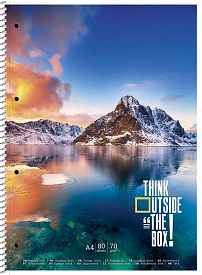 Коледж-блок, спiраль, А4+/80арк., у клітинку, кремовий блок, 70г/м2, картон, мат. ламінація, Student - 1 - smarttoys.com.ua