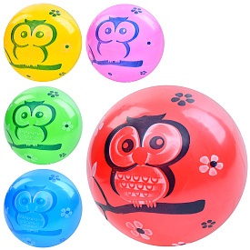 М'яч дитячий MS 3749 9 дюймів, ПВХ, 50г, 1 вид (сова)/5 кольорів, 10 шт. в кул. - 1 - smarttoys.com.ua