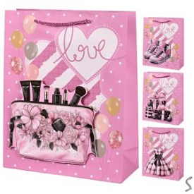 Пакет подарунковий паперовий L "Love 3D" 30*41.5*12см R98484-L - 1 - smarttoys.com.ua