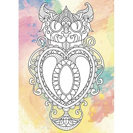 Набір для розпису на полотні. Дзен малювання. Загадковий кіт (палітра мультиколор) 18*25 - 1 - smarttoys.com.ua