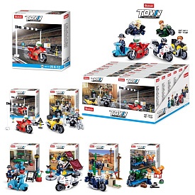 Конструктор SLUBAN M38-B0717 мотоцикл, фігурка, від 45 дет., 12 шт. (6 видів) в диспл., 30-17-29 см. - 1 - smarttoys.com.ua