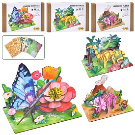 Дерев'яна іграшка Пазли 68041-43-46 3D,від 34дет.,3види (диноз.+вулкан,диноз.,метел.),кор.,18-12,5-2 - 1 - smarttoys.com.ua