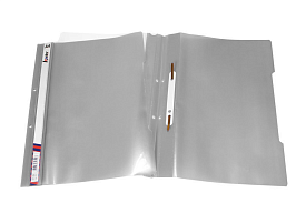 Швидкозшивач, пластик. прозор. верх А5 сірий, KS320-А5 Leader - 1 - smarttoys.com.ua