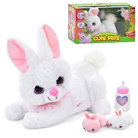 Тварина 933-146E зайчик,24см,муз.(англ), звук,сенсор,запис,реагує на зайчат(2шт), бат.,кор. - 1 - smarttoys.com.ua