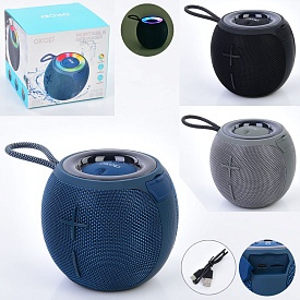 Колонка FG231107023D акум.,1200mA,8W,TFслот,Bluetooth,USB,FM,світло,мікс кольорів,кор.,13-12-12,5см, - 1 - smarttoys.com.ua
