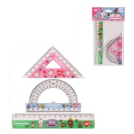 Набір лінійок Yes (3 предмети) "Line friends", лінійка 15 см - 1 - smarttoys.com.ua