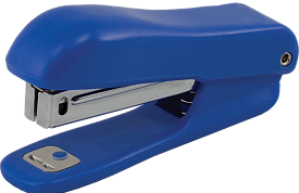 Степлер пластиковий круглий до 10арк. (скоби №10), JOBMAX, синій - 1 - smarttoys.com.ua