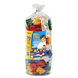 Конструктор дитячий "Юні-блок" (70 дет.) паяний кульок - 1 - smarttoys.com.ua