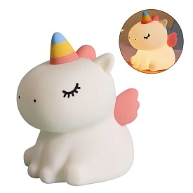 Нічник FG241105007L єдиноріг, сенсорний, акум., USB, силікон, світло(кольорове),кор.,12,5-14,5-9,5см - 1 - smarttoys.com.ua