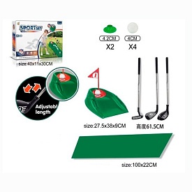 Гольф MR 1421 ігрове поле, ключка 3шт. (телескопічна, метал+пластик),лунка,м'яч 4шт.,кор.,40-29-10см - 1 - smarttoys.com.ua
