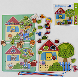 Дерев'яна гра "Шнурівка" К 17549 (36) в коробці - 1 - smarttoys.com.ua