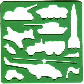 Трафарет військової техніки (2 шт.) - 1 - smarttoys.com.ua