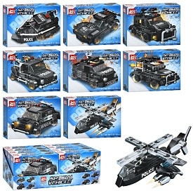 Конструктор 6817 поліція, транспорт, від 90дет, 8шт(8видів) в дисплеї, 39-14,5-17,5см - 1 - smarttoys.com.ua